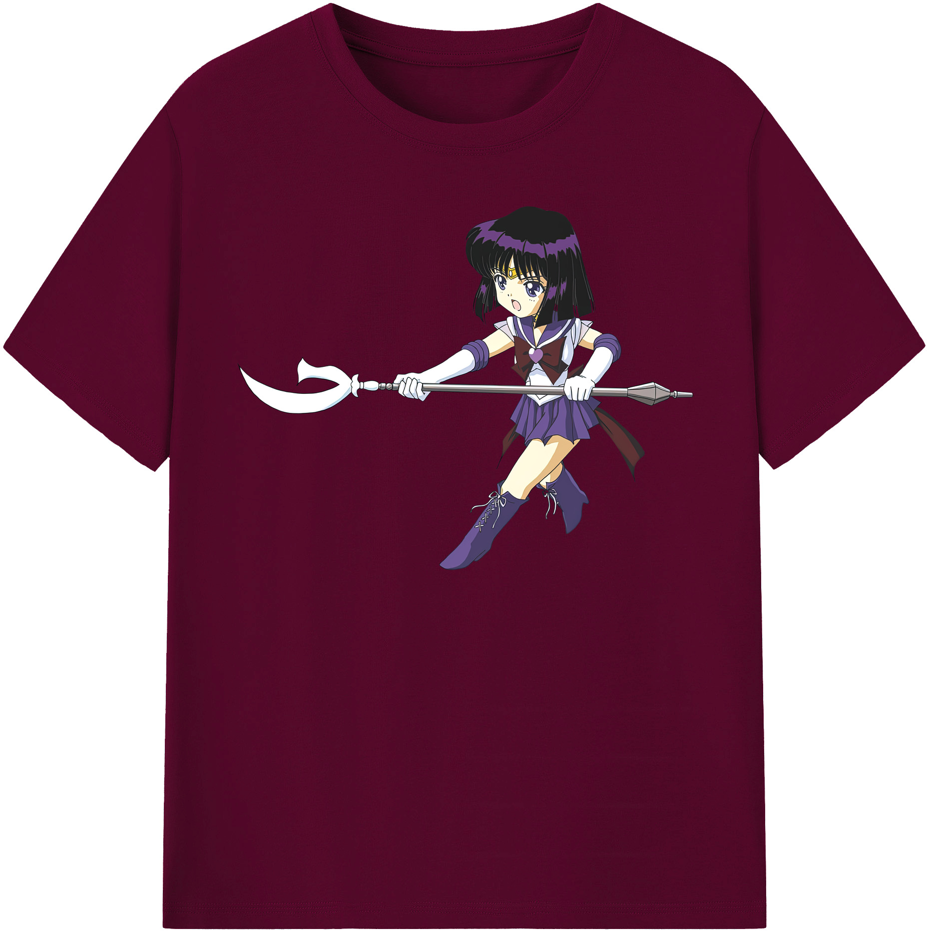 （画像用） 美少女戦士セーラームーン 土萠ほたる Sailor Moon Tomoe Hotaru （セーラーサターン；Sailor Saturn） レディースカジュアルプリントTシャツ（綿100％）